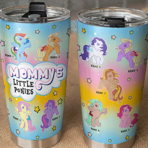 Personalized Unicorn Tumbler - Mom and Grandma Little Ponies - Tumbler Cup - GoDuckee