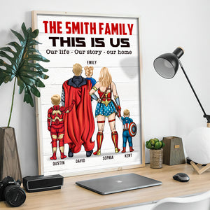 Family, This Is Us - Personalized Canvas Print For Families - Poster & Canvas - GoDuckee