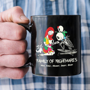 Horror Family Gift Parents And Children 02QHDT150423 Personalized Black Mug - Coffee Mug - GoDuckee