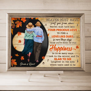 Personalized Fall Season Canvas Print, You've Shown Me What Happiness Is, Romantic Couple Home Decor - Poster & Canvas - GoDuckee