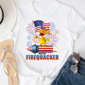 Duck Independence Day Firequacker, Personalized Shirts - Shirts - GoDuckee