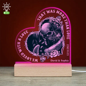 Couple A Love That More Than Love, Personalized 3D Led Light Wooden Base, Gift For Him - Led Night Light - GoDuckee