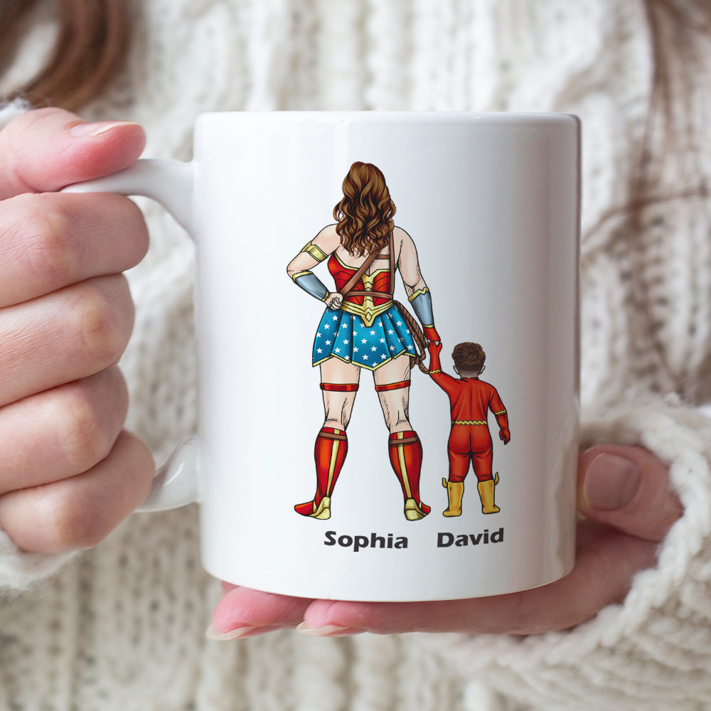 Super Mom Is Here - Personalized Tumbler - Mother's Day Gift - GoDuckee