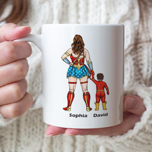 Super Mom Is Here - Personalize Coffee Mug - Coffee Mug - GoDuckee