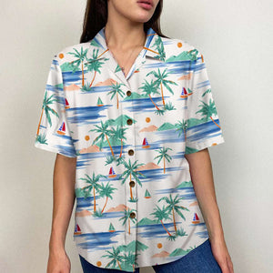 Cruising Flamingo Hawaiian Shirt - I'm Either Going Cruising - Palm Beach Pattern - Hawaiian Shirts - GoDuckee