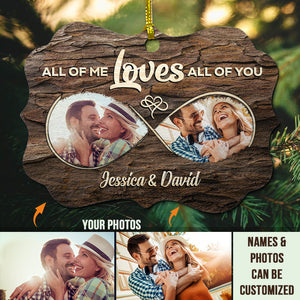 All Of Me Loves All Of You Personalized Personalized Medallion Acrylic Ornament , Gift For Couple - Ornament - GoDuckee