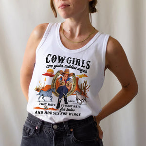 Cowgirls Are God's Wildest Angels - Cowboy Hats for Halos, Horses for Wings, Personalized Cowgirl Shirt - Shirts - GoDuckee