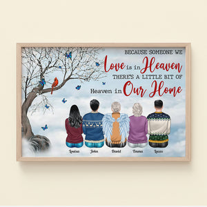 Because Someone We Love is in Heaven Personalized Canvas Print, Gift For Family - Poster & Canvas - GoDuckee