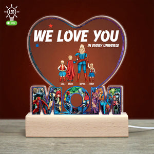Family 03DNDT310323TM Family Personalized 3D Led Light Wooden Base Gift For Mom - Led Night Light - GoDuckee