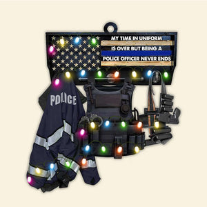 Police Husband Daddy Protector Hero - Personalized Christmas Ornament - Police PPE - Ornament - GoDuckee