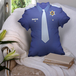 Police Uniform With Custom State Seal - Personalized Police Pillow - Pillow - GoDuckee