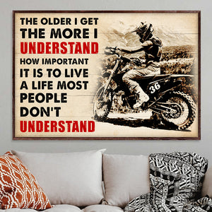 Vintage Motocross Poster - Custom Number - In The Middle of Nowhere - Poster & Canvas - GoDuckee