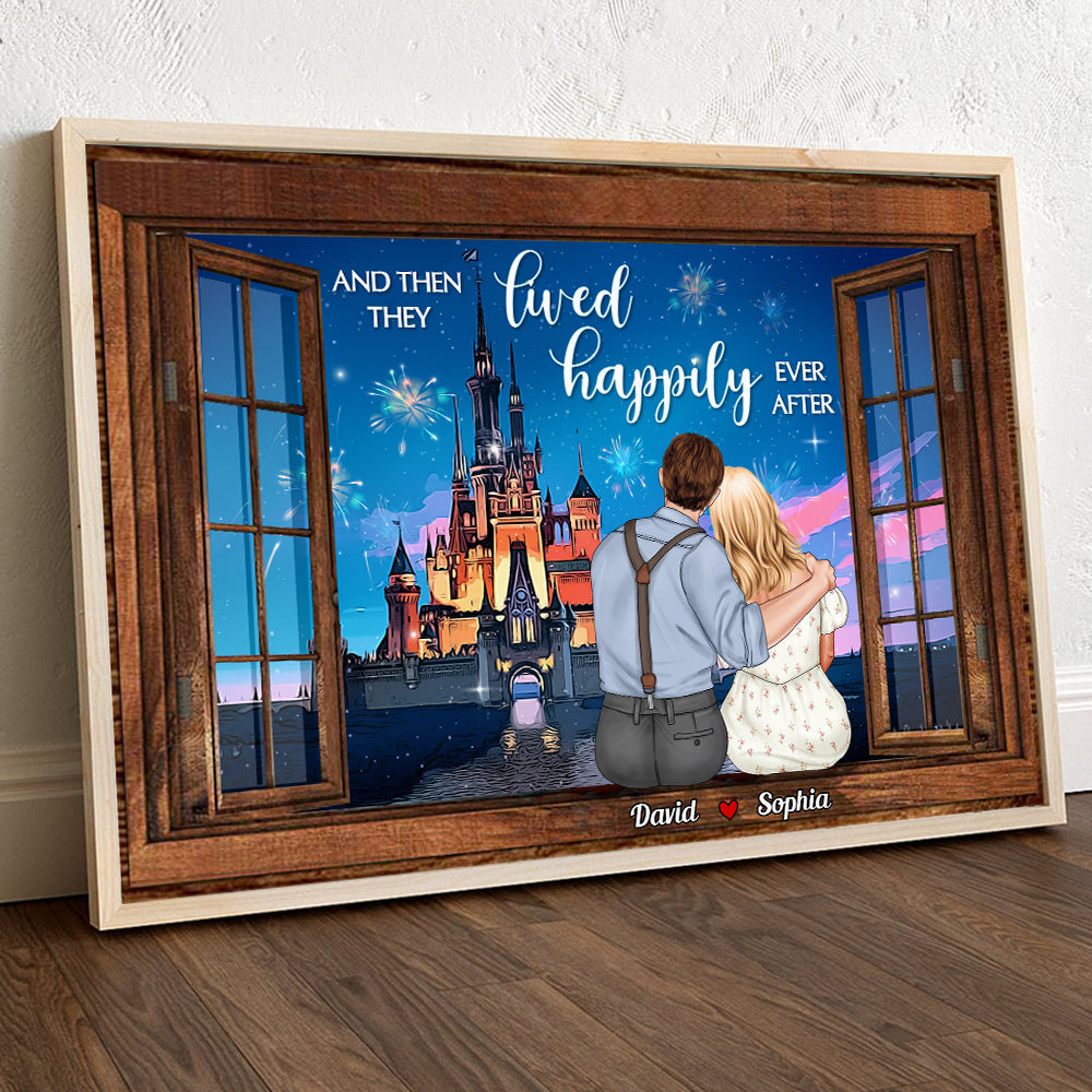 And They Lived Happily Ever After Personalized Canvas Print-Couple Gift-1DNDT100323 - Poster & Canvas - GoDuckee