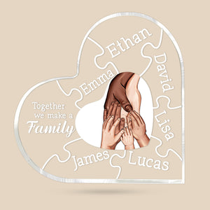 Together We Make A Family Personalized Family Plaque, Gift For Family - Decorative Plaques - GoDuckee