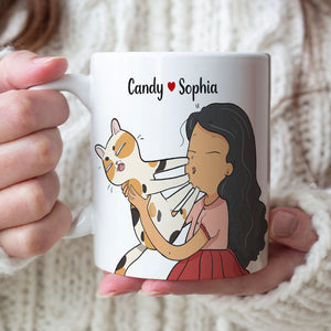 Best Cat Mom Ever Personalize Mug, Gift For Cat Lovers, Funny Cat Mom Mug - Coffee Mug - GoDuckee