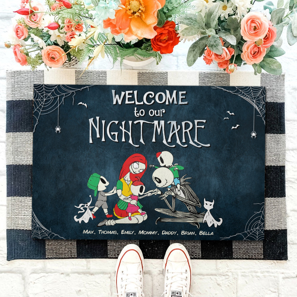 Welcome To Horror Family, 01QHDT150423 Personalized Family Doormat - Doormat - GoDuckee