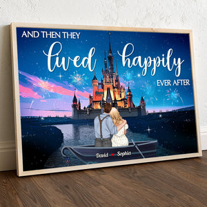 Happily Ever After - Dreaming Couple Canvas, Personalized Canvas Poster - Anniversary, Valentine's Day Gifts For Couple - Poster & Canvas - GoDuckee