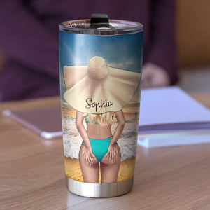 Beachology Be Shore of Yourself ,Personalized Tumbler, Gift for Beach Girls - Tumbler Cup - GoDuckee