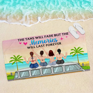 The Tan Will Fade But The Memories Will Last Forever, Personalized Beach Towel, Gift for Camping Girls - Beach Towel - GoDuckee