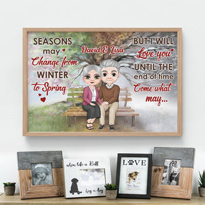 Seasons May Change From Winter To Spring Personalized Couple Canvas Print, Gift For Couple - Poster & Canvas - GoDuckee