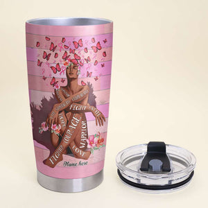 Personalized Tumbler - Doesn't Come With A Manual It Comes With A Woman Who Never Gives Up - Breast Cancer Awareness Month - Tumbler Cup - GoDuckee