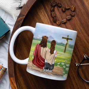 Jesus Lord, Please Keep Your Arm Around My Shoulder And Your Hand Over My Mouth - Personalized White Mug - Coffee Mug - GoDuckee