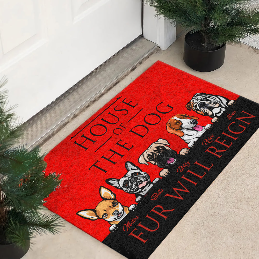 House Of The Dog Personalized Doormat, Gift For Dog Lovers - Doormat - GoDuckee