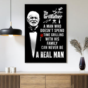 Personalized Grilling Dad Canvas Print - The Grillfather - Poster & Canvas - GoDuckee