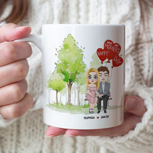 Happy Mother's Day, Personalized Couple Coffee Mug Wine Tumbler Accent Mug - Coffee Mug - GoDuckee