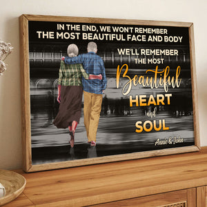 Personalized Couple Canvas Print, Remember The Most Beautiful Heart And Soul - Poster & Canvas - GoDuckee