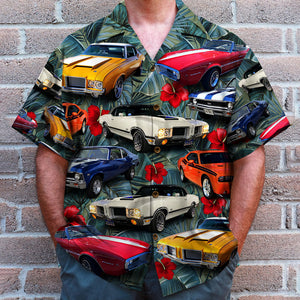 Custom Car Photo Hawaiian Shirt, Floral Pattern, Gift For Car Lovers (Car0902) - Hawaiian Shirts - GoDuckee