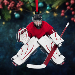 Custom Hockey Photo Ornament, Christmas Tree Decor - Ornament - GoDuckee