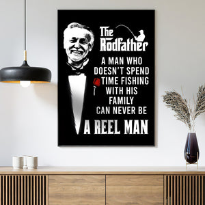 Personalized Fishing Dad Canvas Print - The Rodfather - Poster & Canvas - GoDuckee