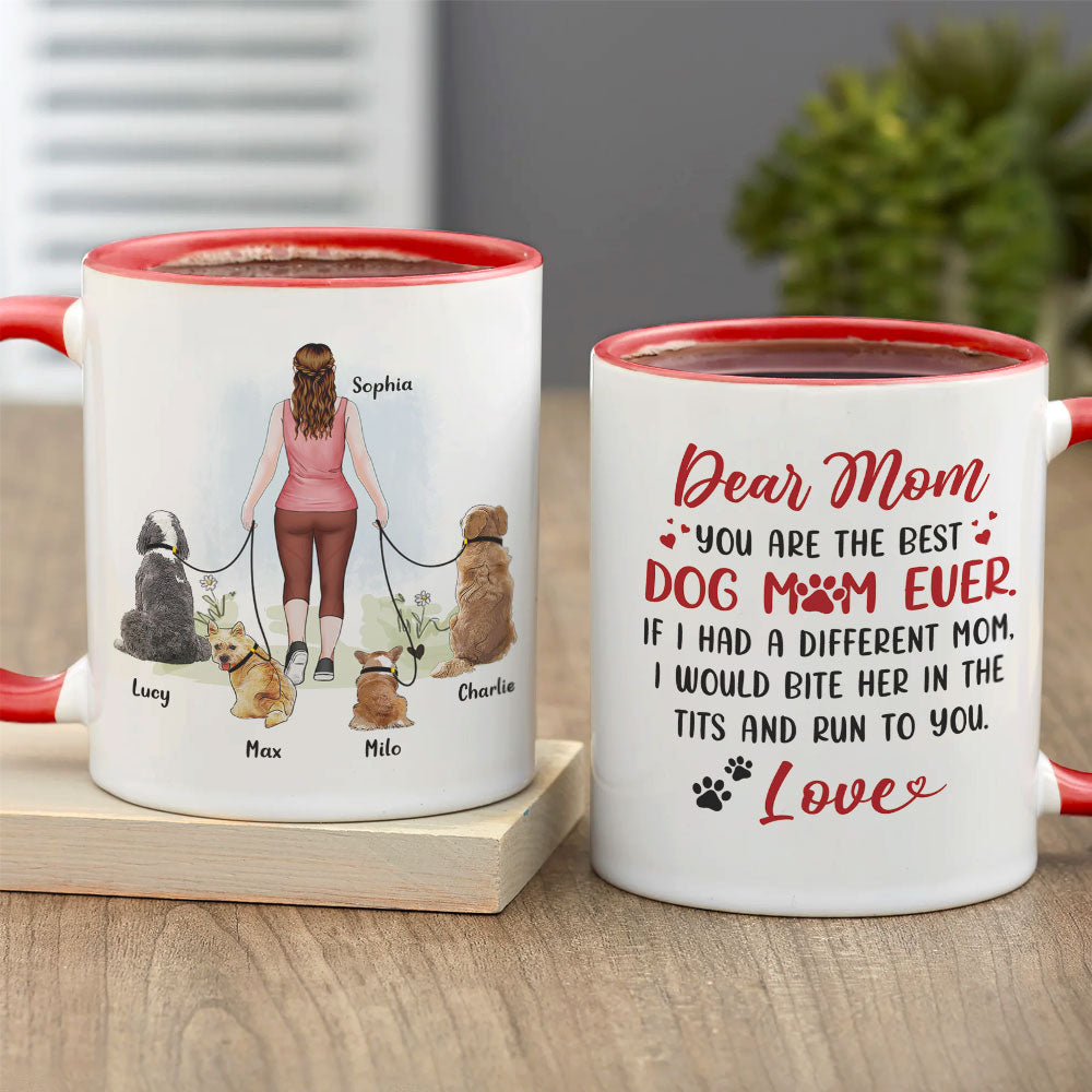 To The World's Best Dog Mom, Personalized Accent Mug, Mother's Day Gifts