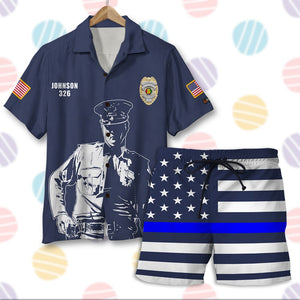 Personalized Police Hawaiian Shirt, Aloha Shirt - Honorary Member - Hawaiian Shirts - GoDuckee