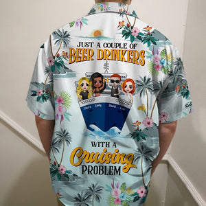 Personalized Cruising Friends Hawaiian Shirt - Just A Couple of Beer Drinkers - Hawaiian Shirts - GoDuckee