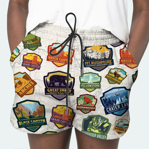 National Park Seamless Pattern, Hawaiian Shirt and Men Beach Shorts - Hawaiian Shirts - GoDuckee