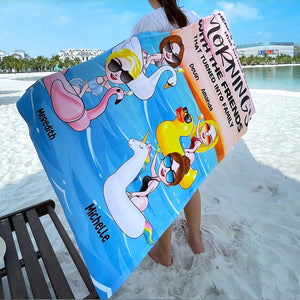 Friends Here's To The Nights That Turned Into Mornings - Personalized Beach Towel - Beach Towel - GoDuckee
