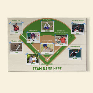Custom Photo Baseball Team Poster - Gift for Baseball Players - Baseball Court Background - Poster & Canvas - GoDuckee