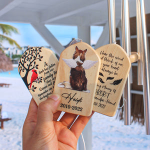 Personalized Heaven Dog Wind Chimes, Sympathy Gift For Loss Of Dogs, Keep Myself Busy But Still Think Of You - Wind Chimes - GoDuckee