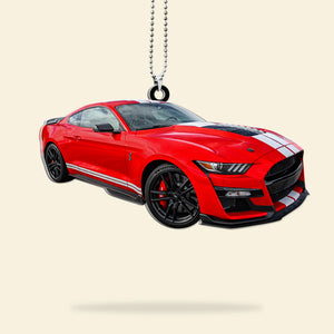 Custom Flat Car Ornament and Keychain, Upload Car Photo, Gift For Car Lovers - Ornament - GoDuckee