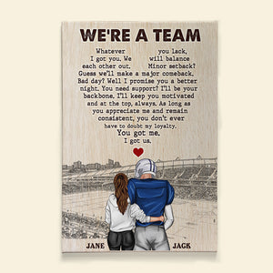 Personalized Football Canvas Print, Gift For Couple- We Are A Team - Poster & Canvas - GoDuckee