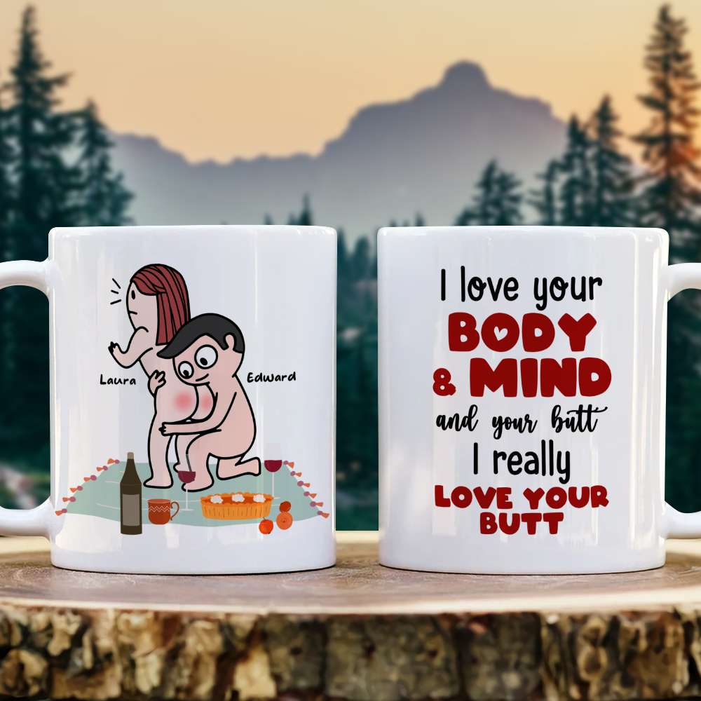I Really Love Your Butt Personalized Mug, Funny Gift For Couple - Coffee Mug - GoDuckee