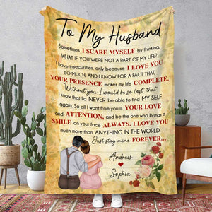 To My Husband, Wife, Personalized Blanket, Gifts For Couple - Blanket - GoDuckee