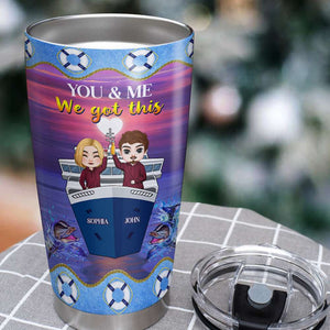 We Don't Give A Ship When We Cruise Together, Personalized Tumbler, Gift For Couple - Tumbler Cup - GoDuckee