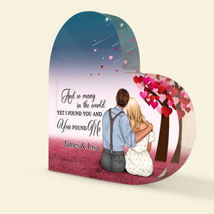 I Found You And You Found Me Personalized Couple Plaque, Gift For Couple - Decorative Plaques - GoDuckee