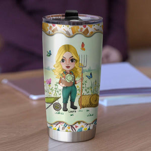 A Dirty Hoe Is A Happy Hoe, Personalized Tumbler, Gifts for Gardening Girl - Tumbler Cup - GoDuckee