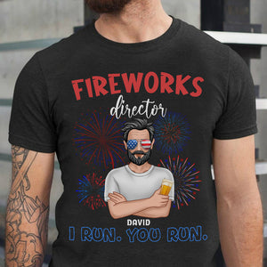 Dad and Kid Fireworks Director and Assistant, Personalized Shirts, Family Matching Shirts - Shirts - GoDuckee
