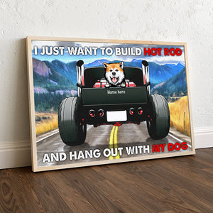 Personalized Dogs Breeds Poster - Built Hot Rod and Hang Out With My Dogs - Poster & Canvas - GoDuckee
