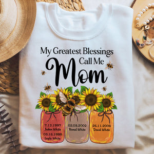 My Greatest Blessings Call Me, Personalized Shirt Hoodie, Gift For Mom - Shirts - GoDuckee